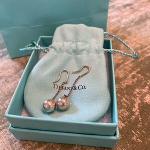 Tiffany & Co. Sterling Silver Hardwear Ball Dangle Hook Earrings